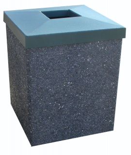 Pepper (Black Stone) Garbage Cans and Litter Receptacles for Outdoors