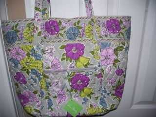 New Vera Bradley Watercolor Large Tote NWT Travel Bag Shopping Tote
