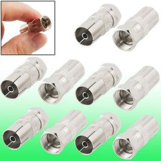   Type Male to 9.5mm TV PAL Female RF Antenna CATV FM Coaxial Adapter