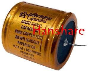JENSEN copper foil Alu tube capacitor 0.22uf 630V
