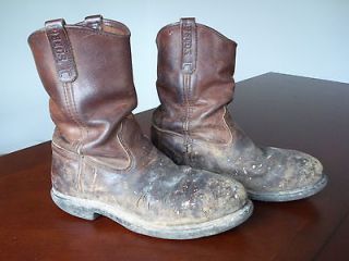 Vintage Red Wing PECOS Safety Steel Toe Iron Metal Workers Mens Boots 