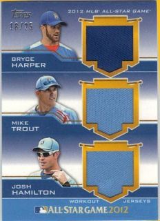   Topps Updates Harper/Trout/H​amilton TRIPLE RELIC Super Card