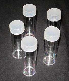 10 BCW Clear Round Plastic Coin Tubes for Quarters