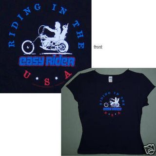 Newly listed EASY RIDER RIDING IN THE USA JR BABY DOLL T SHIRT L