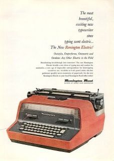 1960 Remington Rand Electric Typewriter Vintage Ad