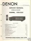Original Denon Service Manual DCM 555II CD Player