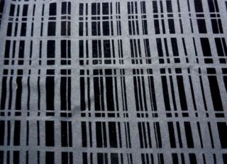 Du21 Per Meter Black Light Gray Stripe Velvet Sofa/Cushion Cover 