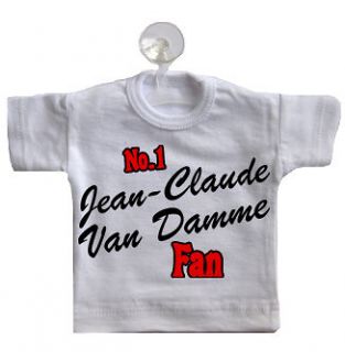 No 1 Jean Claude Van Damme Fan Mini T Shirt for Car Window CHOOSE ANY 