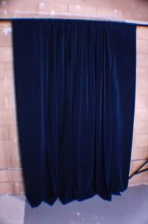 New Blue Velvet Custom Made Panel Drape Large Movie Theater Curtain 