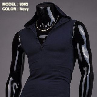 3mu Designer Mens Shirts Vest Tank Top Hoodie Slim Sleeveless XS S M L 