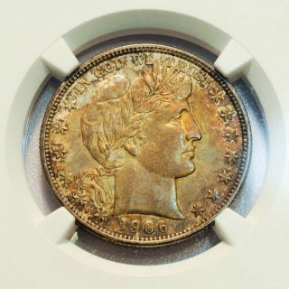 1906 D 50¢ Barber Liberty Half Dollar Coin NGC MS62 Gold Toned 
