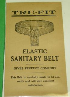 Envelope for Tru Fit Elastic Sanitary Belt Vintage 1900 