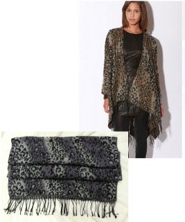 Urban Outfitter Deena & Ozzy Leopard Blanket Scarf Throw Home to the 