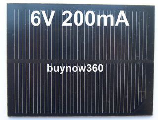 New 1 PCS 6V 200mA 1.2W Solar Panel Power Cell Charger