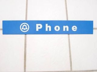 VINTAGE SOUTHWESTERN BELL TELEPHONE Pay PHONE BOOTH SIGN