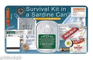 Survival Kit   In A Sardine Can! Emergency/Zomb​ie Escape Kit! Free 