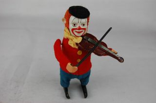 Schuco Clockwork Pre World War II Clown With Violin Near Mint