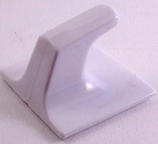   Sticky Stick On Door Wall Tile Hook White Square Shape Small x 4