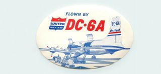 UNITED AIRLINES VINTAGE 1950S CARGO DC 6A LUGGAGE LABEL