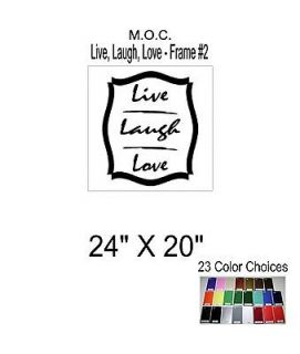   Sticker Vinyl Decal Wall Decor Words Live Laugh Love with Border Large