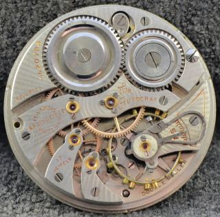   17 Jewel AUTOCRAT Pocket Watch Movement for Parts or Repair FT028