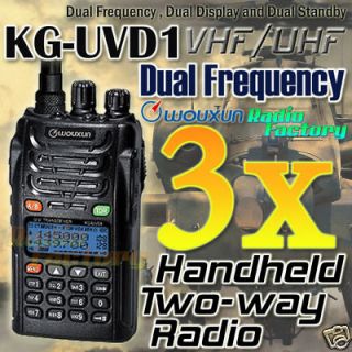 3x WOUXUN KG UVD1P VHF UHF 136 174/420 52​0 + Earpiece