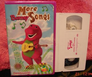 More Barney Songs VHS Video~Actimates Compatible $3 Ships 1 & $5 Ships 