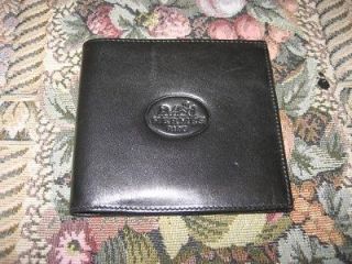 Vintage Hermes Mens Black Leather Bifold Wallet