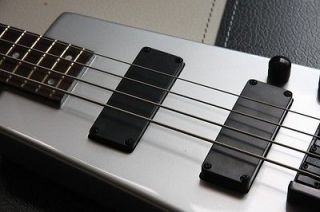 Mint Headless Metal Silver 4 string electric Bass Guitar #904