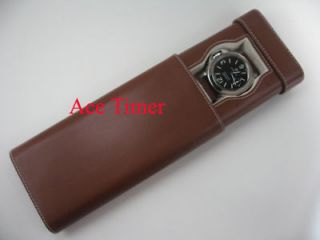 Watch Brown Traveling & Storage Case Box Fits up to 60mm Omega Rolex 
