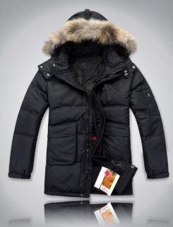 2012 Mens Goose Down Winter Warm Hoodie Coat Jacket Parka Red Black 