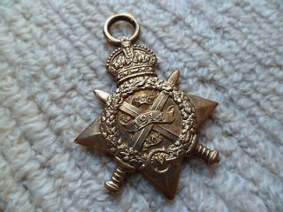 WW1 1914 MONS STAR UNNAMED WAR MEDAL   DIE STRUCK   OLD REPLACEMENT 