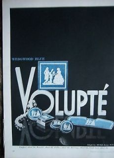   VOLUPTE Wedgwood Blue Compack Pillbox Comb Case JEWELRY Bracelet Ad