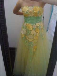   Hill Yellow green 1204 Prom wedding Gown modest Princess Dress 6 8