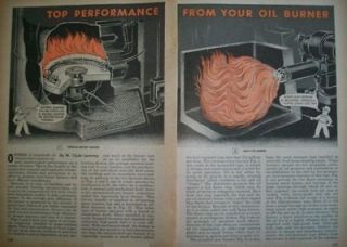 Vintage Gun Type OIL BURNER FURNACE Article w Trouble Shooting Guide