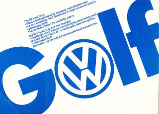 1980 Volkswagen VW Golf Original Sales Brochure Catalog UK