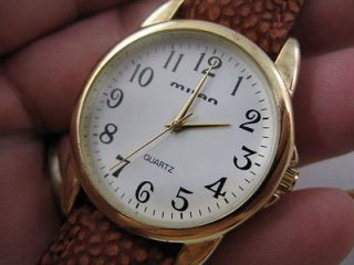   Easy To Read Dial,Gp Case,Brown Leather BandMENS WATCH531L@@K