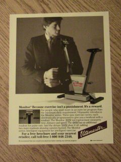 1985 VITAMASTER EXERCISE BIKE ADVERTISEMENT FITNESS WORKOUT CYCLES AD 