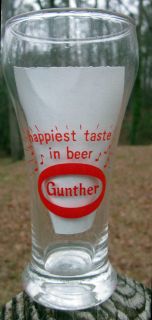 1950s Gunther Happiest taste in beer Baltimore, Md. short sham beer 