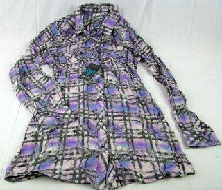   Wrangler Rock 47 Plaid Shirt Dress Western Long Sleeve any size S M XL