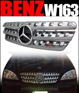 CHROME AMG STYLE FRONT HOOD BUMPER GRILL GRILLE 1998 2005 MERCEDES 