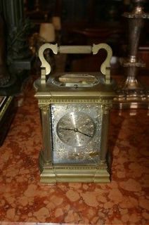   Solid Bronze French Bracket Carriage Clock W Repeater Ionic Columns