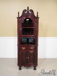 2672: Chippendale Ball n Claw Antique Mahogany Corner Cabinet