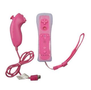  in Motion Plus Remote + Nunchuck Game Controller for Nintendo Wii Pink
