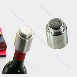 New Stainless Steel Reusable Freshen Vacuum Sealed Wine Bottle Stopper
