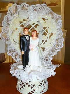 Vintage Bakery Crafts Wedding / Cake Topper In Original Box 160 W 