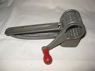 tin Mouli Grater with wooden handle made in France, vintage