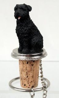 Chow Chow Work Dog Figurine Wine Bottle Stopper Red
