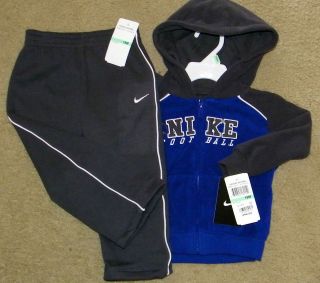 New Boys Nike Football Outfit (Fleece Jacket, Pants; )   12 mo