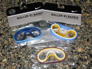 Nike Baller ID Bands   ONE PACK of White, Yellow & Light Blue